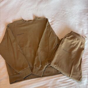 Pangaia Tan Pajama set Relaxed Fit intimates